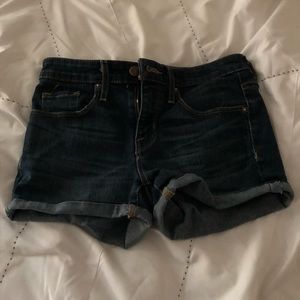 darkwash jean shorts